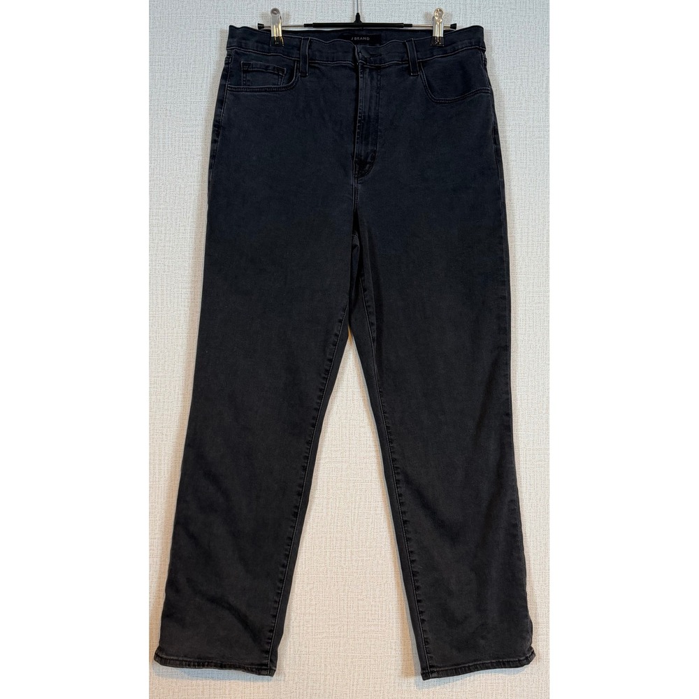 J Brand Alma High Rise Straight Leg Jeans‎ Affect Washed Black Size 31 Classic